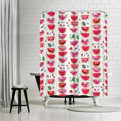 Americanflat Watermelon Slices by Rebecca Prinn 71" x 74" Shower Curtain