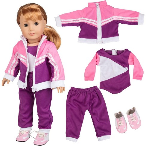 American Doll USA Olympics Gymnastics Outfit with Gymnastics Mat | 18-inch Doll