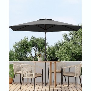 10ft Patio Umbrella, Table Umbrella Outdoor Patio with Crank Lift & Push Button Tilt, 8 Sturdy Ribs for Yard, Deck, Pool - 1 of 4