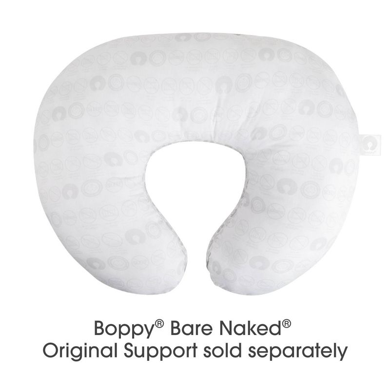 Boppy Nursing Pillow Cover Premium, Gray Elephants Plaid, 3 of 12