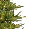 Puleo 7.5' Pre-Lit Artificial Slim Hillside Spruce Tree - 4 of 4