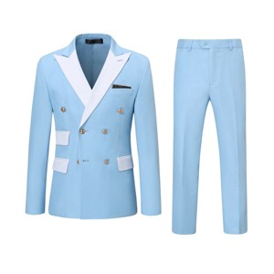 Cloudstyle Mens 2-Piece Dress Suit Blazer Slim Fit Double-Breasted Suit Jacket Sport Coat and Pants Set - 1 of 4