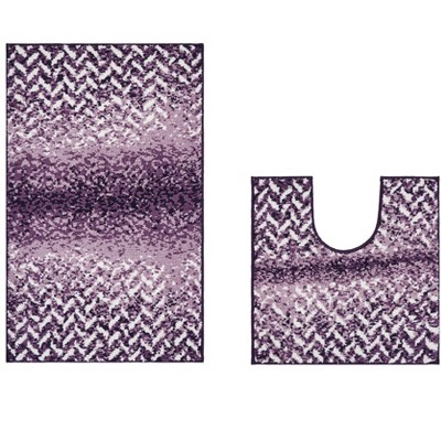 Casablanca Collection 100% Micro Polyester 2 Piece Bath Rug Set - Better Trends