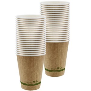 Planet+ 12 oz Compostable Hot Cup SFI Paper Cup PLA Lined Double Wall - 40 ct - 1 of 3