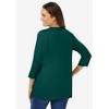 Woman Within Plus Size Perfect Three-Quarter Sleeve V-Neck Tee - 3 of 4