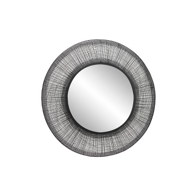 Metal Starburst Wall Mirror Black - Olivia & May