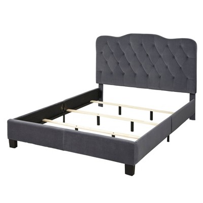 Queen Tessa Upholstered Bed Gray - Buylateral