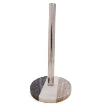 Lexi Home Marble Counter Paper Towel Holder -  Mount Grey