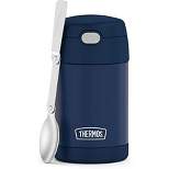 THERMOS FUNTAINER 16 Ounce Stainless Steel Vacuum Insulated Food Jar with Spoon  Navy