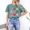 Simply Sage Market Women's Coquette Strawberry Floral Short Sleeve Garment Dyed Tee - 3 of 4
