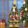 Collections Etc Musical Nativity Scene Christmas Tree 6 X 6 X 10.5 - 2 of 2