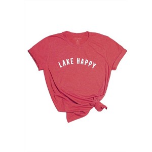 Gender Neutral Unisex Lake Happy Graphic T-Shirt - OAT COLLECTIVE - 1 of 1