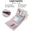 Clotth Small Wallets for Women - RFID Blocking PU Leather Trifold Ladies Wallet with Zipper Coin Pocket -Easy-to-Use,for Daily Use,Travel,Work - 4 of 4