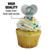 Binghamton Bearcats Heart Love Cupcake Picks Toppers Decoration Set of 6 - 3 of 4