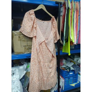 Maternity Dresses Knotted Side Slit Knee Length Dress - 1 of 4