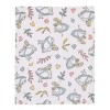 NoJo Disney Alice in Wonderland Light Blue, Pink, Yellow, and White Super Soft Plush Baby Blanket - 3 of 4