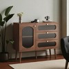 Mshliw Accent Cabinet with 3 Drawers and Door, Wooden Storage Sideboard with Shelves for Living Room, Entryway & Primary Living Spaces - 3 of 4