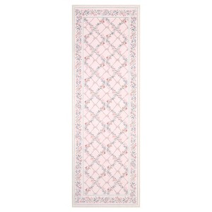 Modern Boho Farmhouse Bedroom Living Room Rugs, Floral Leaf Print Non Slip Throw Carpet for Dining Room Kitchen Office - 1 of 4