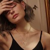 Layered Heart Necklace, Handmade 18K Gold Plated Dainty Choker With Arrow Bar Pendant for Women - 2 of 4