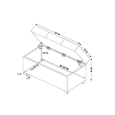 Essex Double Storage Ottoman - Threshold™ : Target