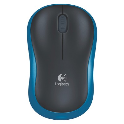 Logitech M185 Wireless Mouse - Black/Blue (910-003191)