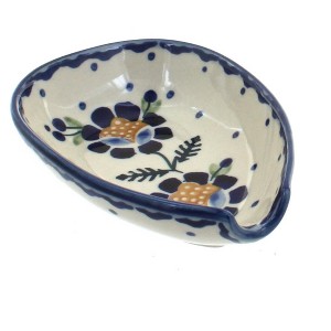 Blue Rose Polish Pottery Manufaktura Spoon Rest - 1 of 2