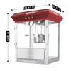 Infurnic Popcorn Poppers, with Kettle and Warming Deck, Kitchenware for Family Gatherings, Red, 20.67"*17.71"*24.8" - 3 of 4