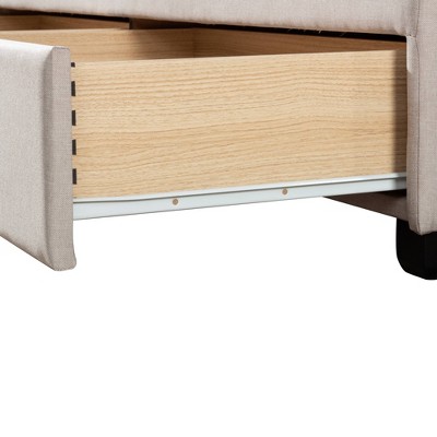 Sophisticated Fog Gray King Upholstered Bed with Storage and Nailhead Trim