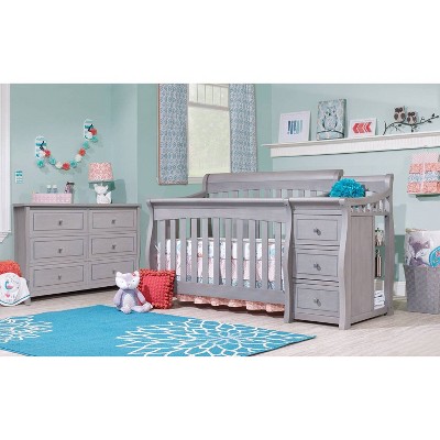 weathered gray crib