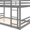 Dsvimoy Bed Wooden Twin Over Twin with Safety Guardrails and Ladder for Kids, Gray, 80.4"*14"*7" - 4 of 4