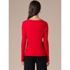 INSPIRE CHIC Women's Crew Neck Long Sleeve Casual Knit Casual Sweaters - 4 of 4