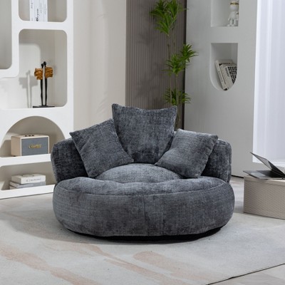 NicBex High Back Bean Bag Chair with 3 Pillows for Adults and Kids,Chenille Lazy Sofa for Living Room,Bedroom,Apartment
