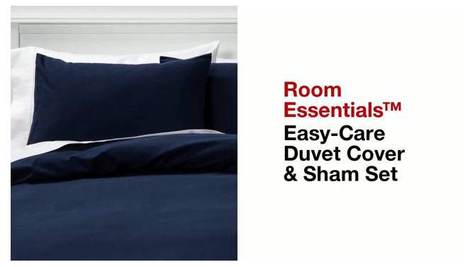 Easy-Care Duvet Cover & Sham Set - Room Essentials™, 2 of 12, play video