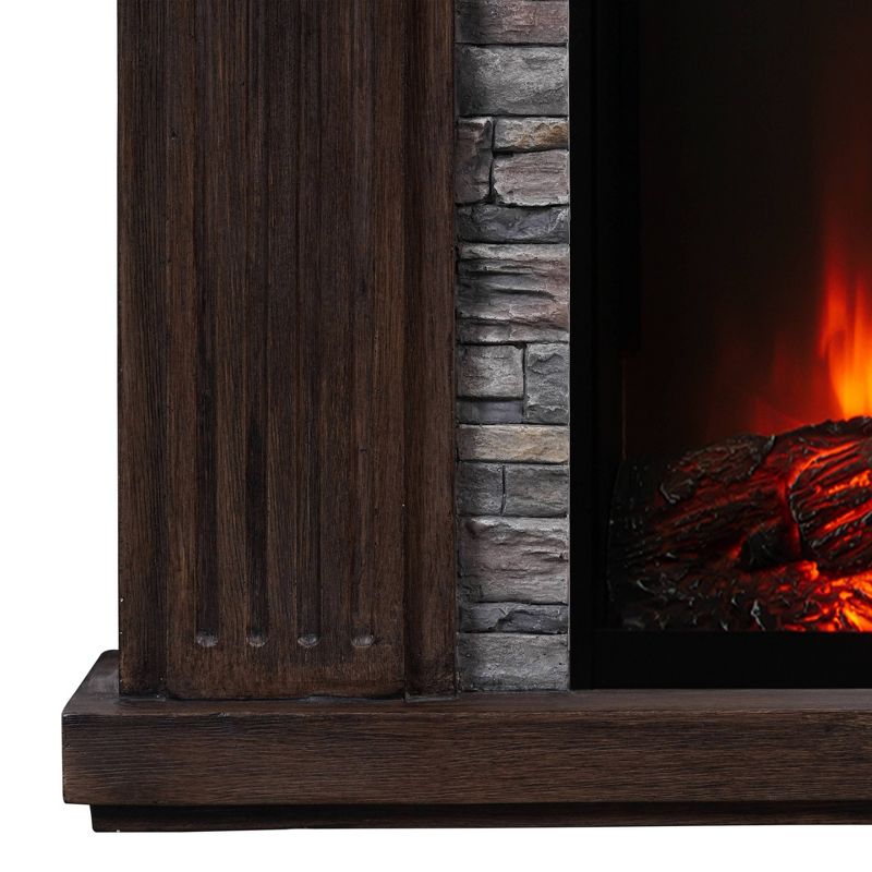 47" Stone Surrounded Freestanding Electric Fireplace - Festivo, 6 of 11