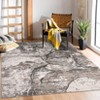 Large Dining Room Rugs 9x12 Abstract Thin Indoor Carpet, Non-Shedding Contemporary Floor Cover, Ultra-Soft Foldable Neutral Accent Carpet - 4 of 4