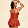 Women's Plus Size Alluring Rust Red Cami Skater Dress for Curvy Figures - Cupshe - 2 of 4
