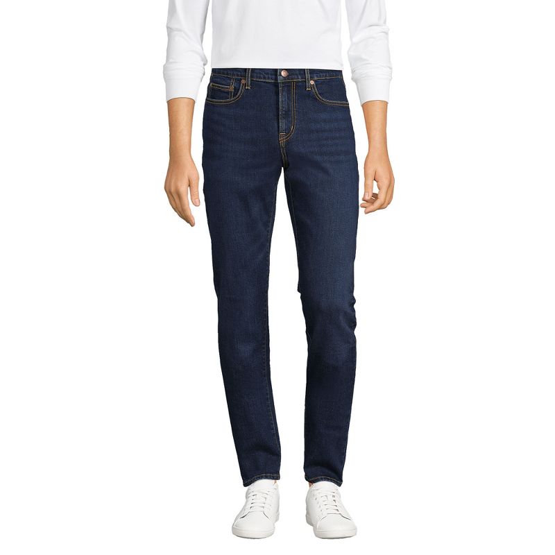 Lands' End Men's Recover 5 Pocket Slim Fit Denim Jeans, 1 of 6