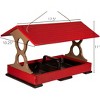 JCS Wildlife Large Fly Thru Bird Feeder- Mounting Pole Bundles Available - 3 of 4