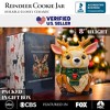 Festive Reindeer 10" Cookie Jar, Christmas Kitchen Festive Deer Decoration| OrnamentallyYou - 2 of 3