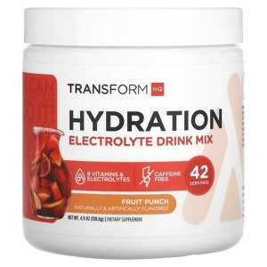 TransformHQ Hydration, Electrolyte Drink Mix, Fruit Punch, 4.9 oz (138.6 g) - 1 of 2