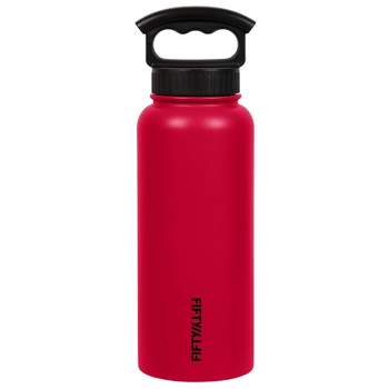 FIFTY/FIFTY 34oz Bottle 3 Finger Grip Cap Cherry Red