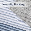Machine Washable Runner Rug Modern Border Low Pile Non-Shedding Soft Gradient Faux Wool Print Entryway Bathroom - 4 of 4