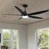 YUHAO 48 in. Indoor Modern Contemporary ABS Blades Integrated Dimmable LED Ceiling Fan with Light and Remote Control - 2 of 4