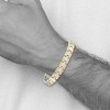 Black Bow Jewelry Men's Stainless Steel & Gold Tone Plated 8mm Link Bracelet, 8.5 Inch - 4 of 4