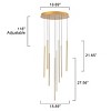 LLHZSY 8-Light Dimmable Integrated LED Chandelier Linear Kitchen Island Light-Gold - 4 of 4