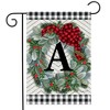 Briarwood Lane Winter Garden Flag 12x18 For Outdoor Winter Wreath Monogram Letter a For Winter Garden Flag Flags For Outside - 2 of 4