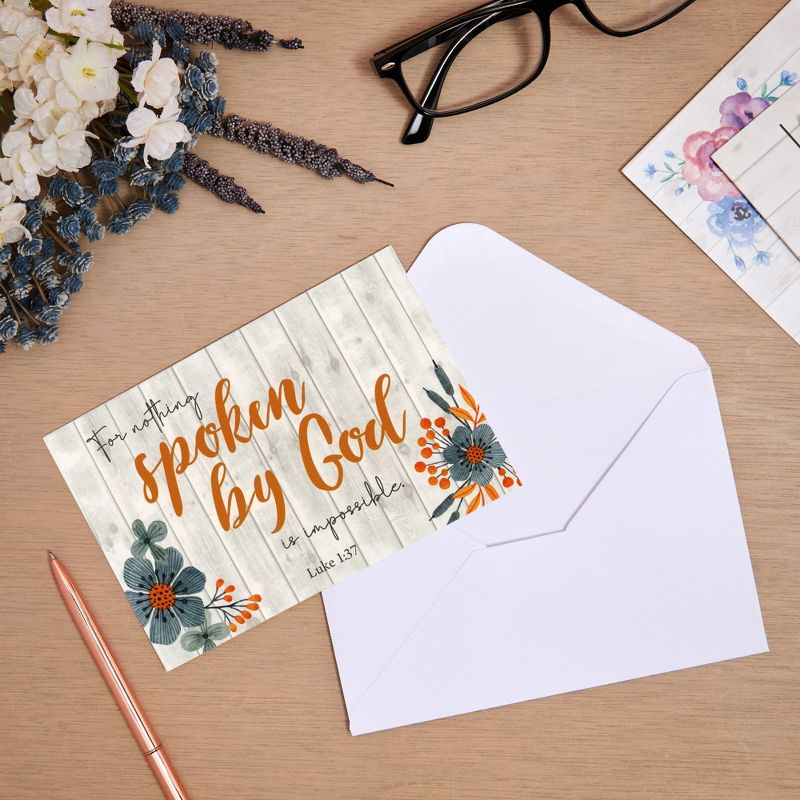 Best Paper Greetings 60 Pack Christian Inspirational Cards with Envelopes, Religious Encouragement Scripture (6 Floral Designs, 4x6 In), 4 of 8