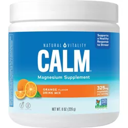 Natural Vitality CALM Anti-Stress Vegan Magnesium Supplement Powder - Orange - 8oz