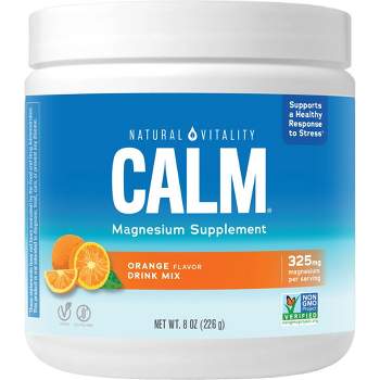 Natural Vitality CALM Anti-Stress Vegan Magnesium Supplement Powder - Orange - 8oz