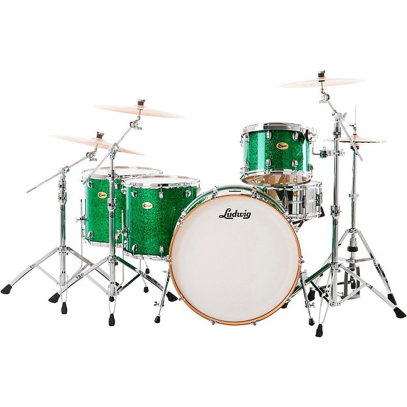 Ludwig Centennial Zep 4-Piece Shell Pack Green Sparkle, 4 of 5